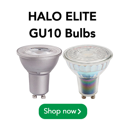 Bell Halo Elite GU10 LED Bulbs on a white background