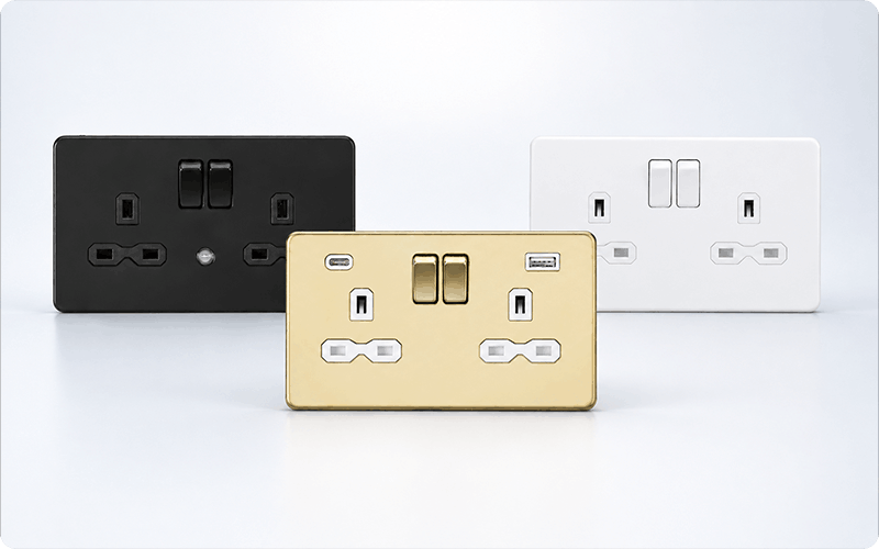 Knightsbridge screwless sockets