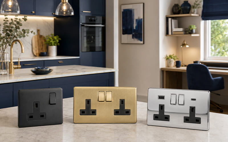 Knightsbridge single, double and USB sockets