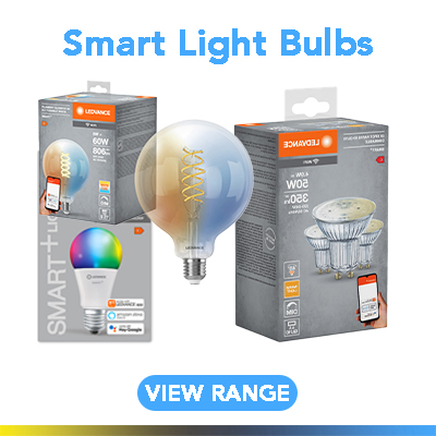 Picture of a variety of smart light bulbs