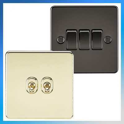 light switches on a white background