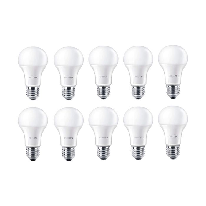 10 Pack Philips CorePro LEDbulb ND 13-100W A60 E27 827