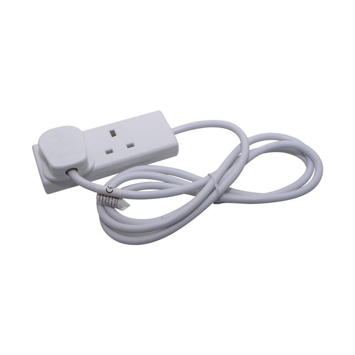 2 metre 2 gang extension lead
