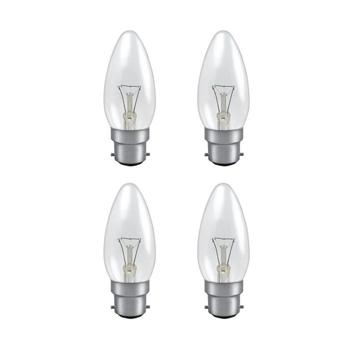 25w BC Clear Candle 35mm Pack Of 4