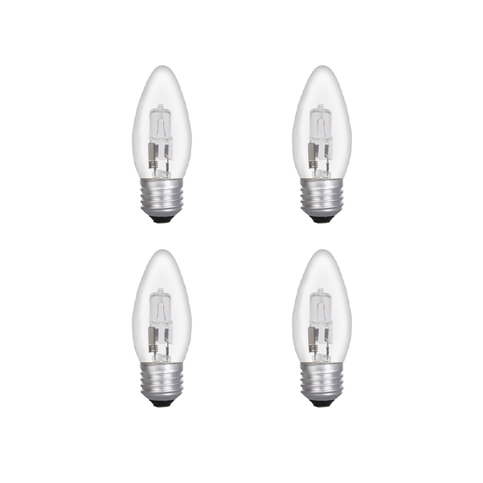 42W ES Halogen Clear Candle - 4 PACK