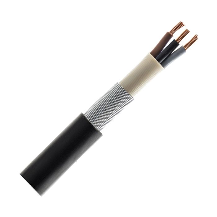 6943X 6mm 3 Core SWA Steel Armoured Cable x 100m Drum
