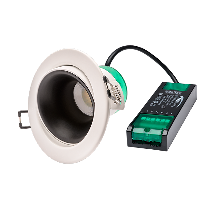 7W LED Anti-Glare CCT Centre Tilt White Downlight Tool Free Termination 