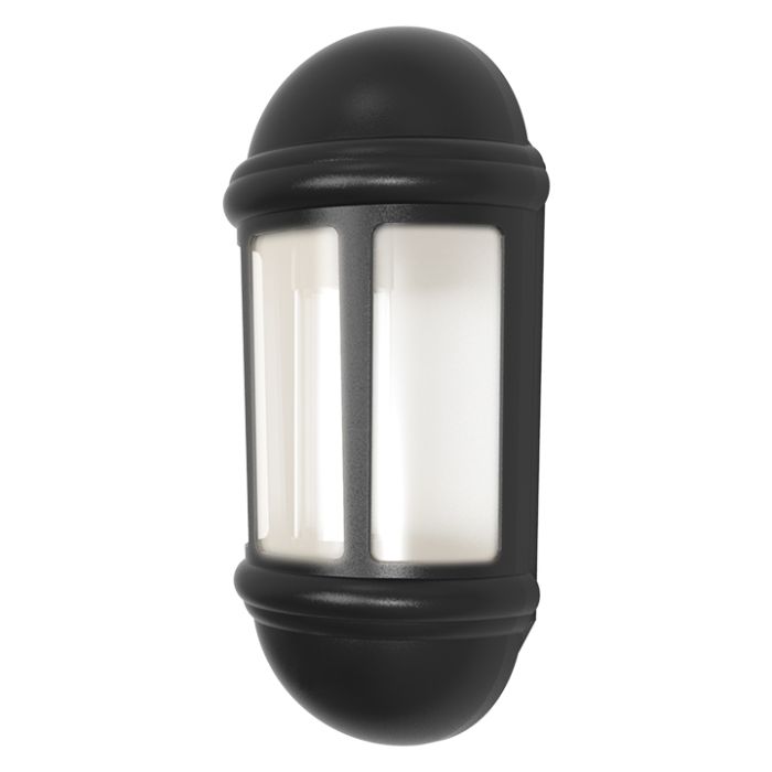 ANSELL LATINA LED HALF LANTERN WITH PHOTOCELL 8W BLACK