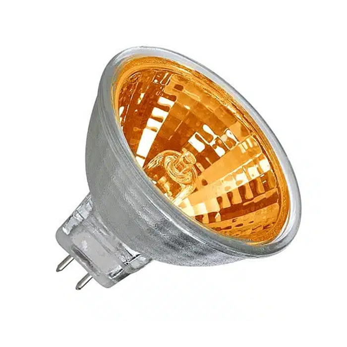Amber 50W Halogen MR16 12V 50mm GU5.3 Dichroic