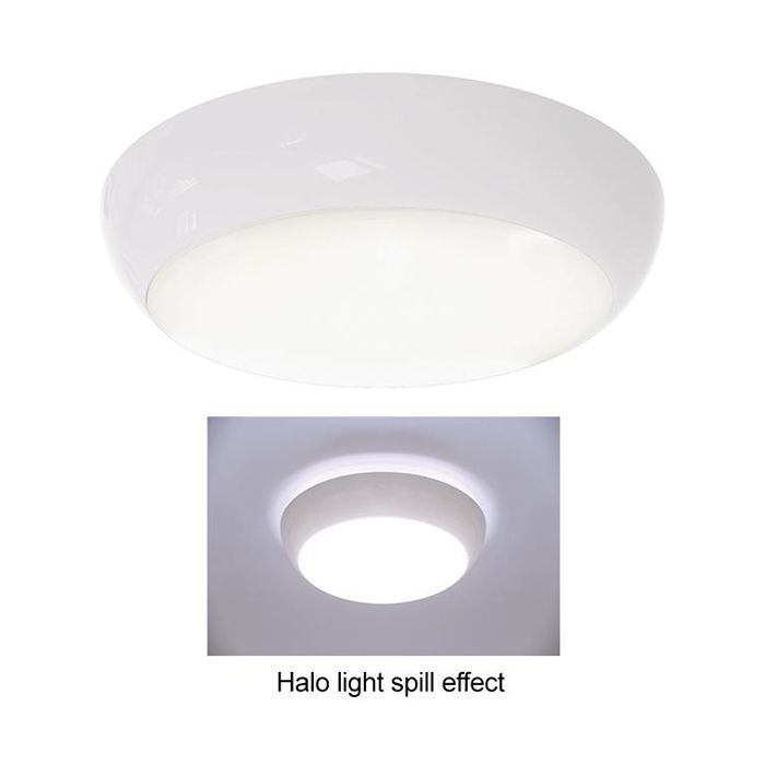 Ansell Disco Slim Halo LED - Integral Microwave Sensor - 13W Warm White
