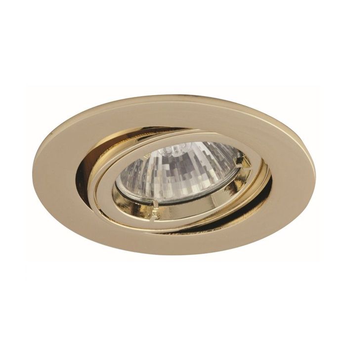 Ansell Twistlock GU10 50W Die-Cast Gimbal Brass