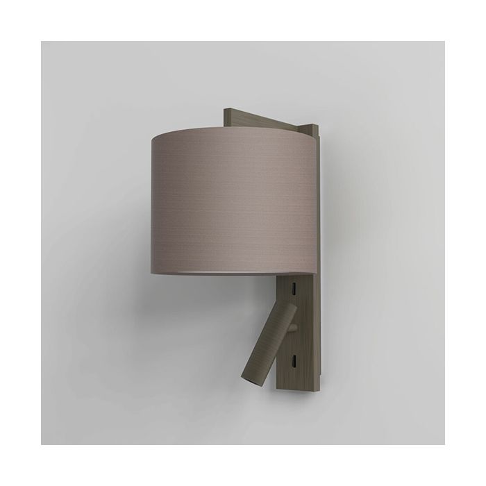 Astro Ravello Bronze with Oyster Drum Shade LED Reading Ligh