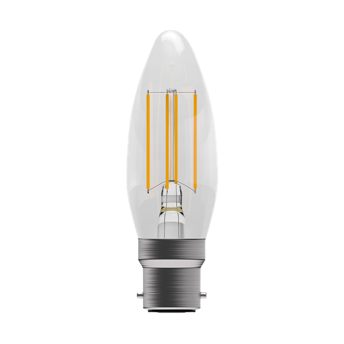 Bell Pro 60703 3.3W (40W) LED Filament Clear Candle BC 2700K