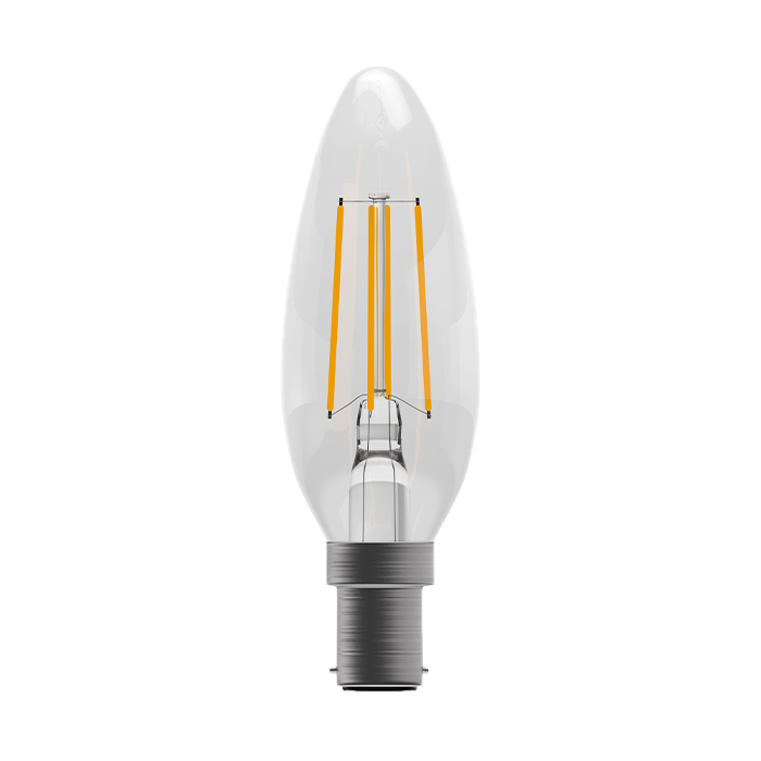 Bell 3.3W LED Filament Clear Candle Dimmable SBC 2700K 