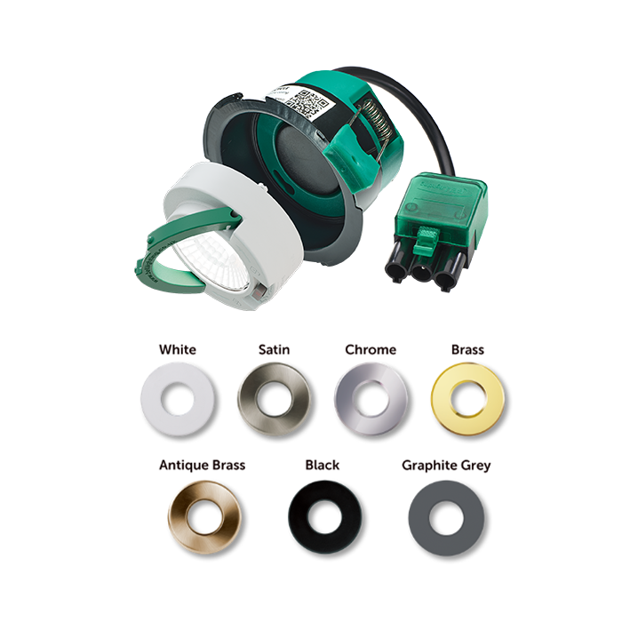 Bell Firestay Geo LED Downlight and Bezel Bundle