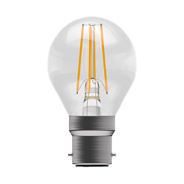 Bell Genesis 4.5W LED Filament Clear Round Dimmable BC 2700K