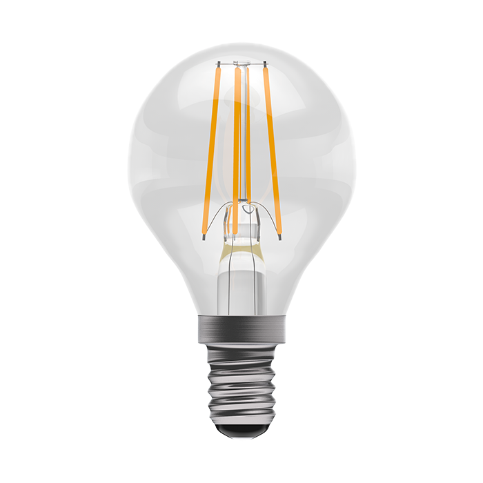 Bell Genesis 4.5W LED Filament Clear Round Dimmable SES 2700K