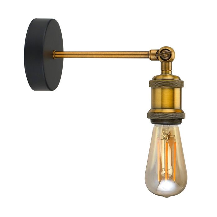 Bell Lighting Retro Vintage Wall Light - Antique Brass, ES
