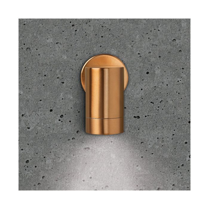 Bell Lighting Luna GU10 Fixed Wall Light - IP65, Copper