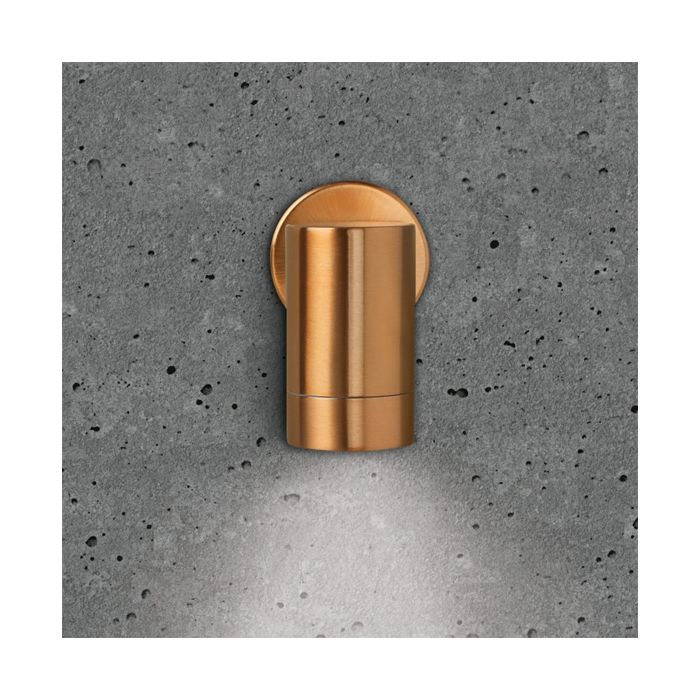BELL Luna GU10 Fixed Wall Light - IP65, Copper (lamp not included)