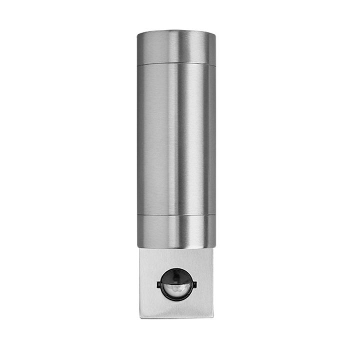 Bell Lighting Luna GU10 Fixed PIR Wall Light - IP54, Stainless Steel