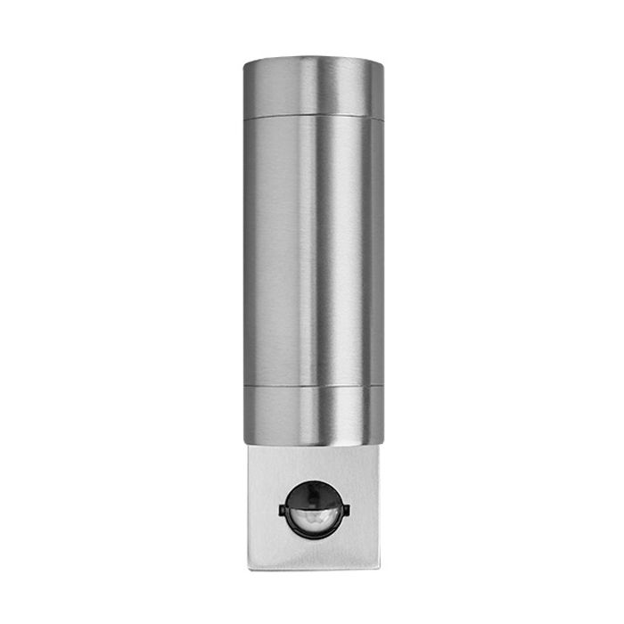 Bell Lighting Luna GU10 Up/Down PIR Wall Light - IP54, Stainless Steel