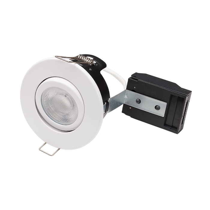 Bell Fire Rated MV Centre Tilt Downlight Matt White