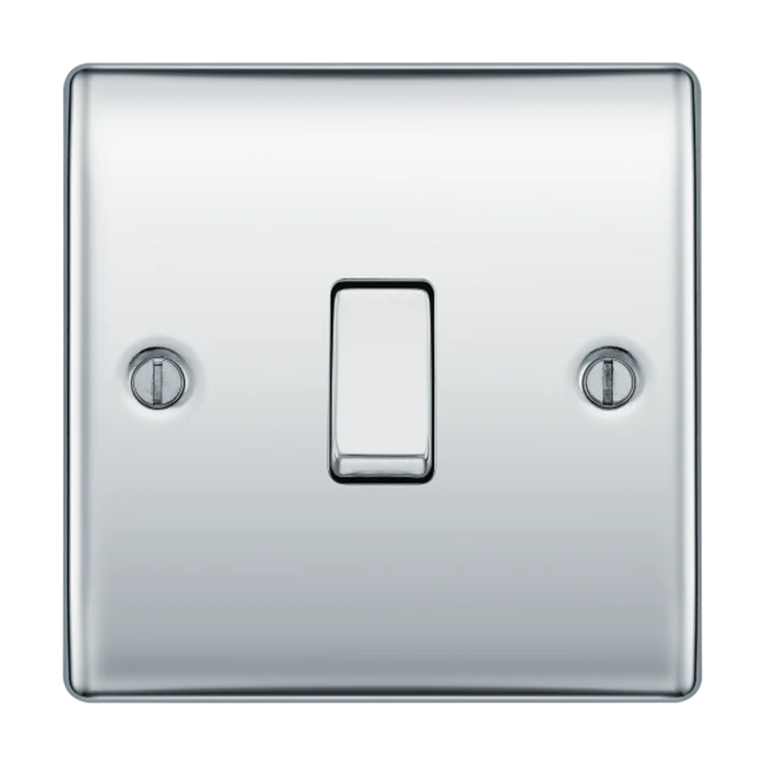 BG Nexus Metal Polished Chrome Intermediate Switch 20A 16AX 2 Way 