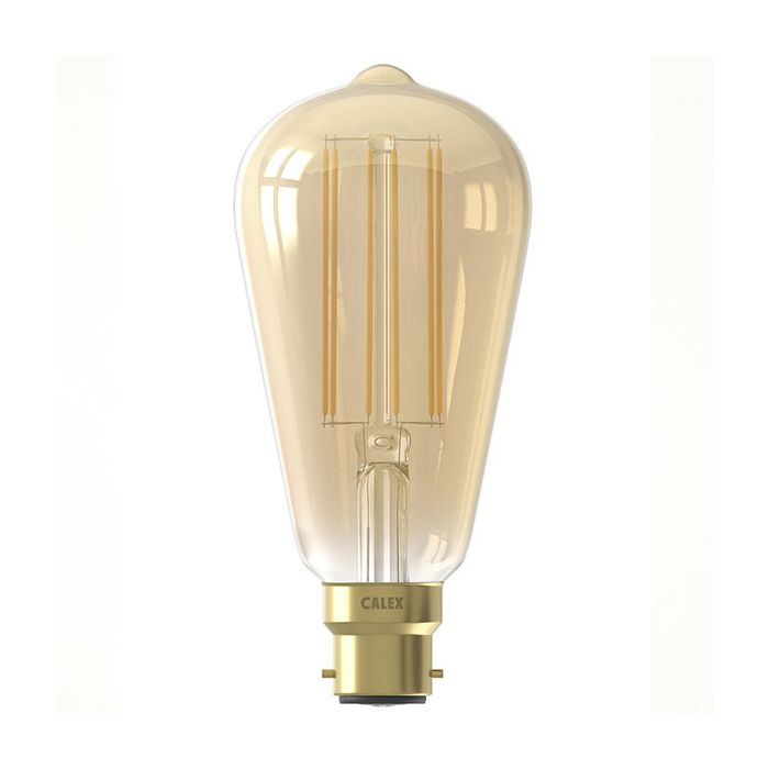 Calex Filament LED Rustic Lamp 240V B22 4W 2100K Gold Dimmable