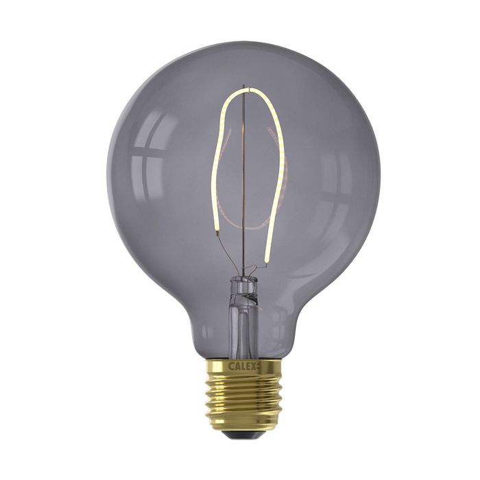 Calex NORA LED Globe G95 240V 4W 130lm E27, Topaz Grey 2200K dimmable