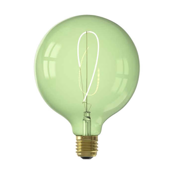 Calex NORA LED Globe G125 240V 4W 130lm E27, Emerald Green 2200K dimmable
