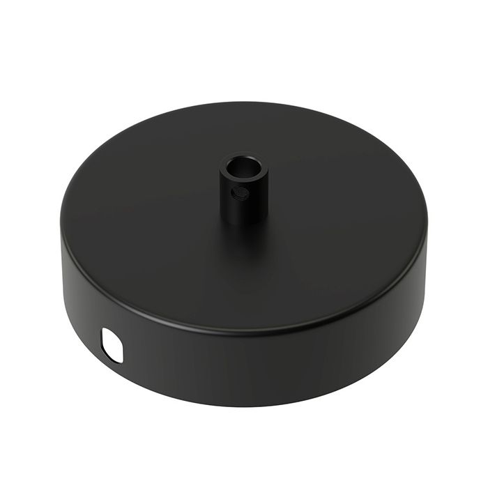 Calex 940010 Ceiling Rose Matt Black 100mm 1 Hole 