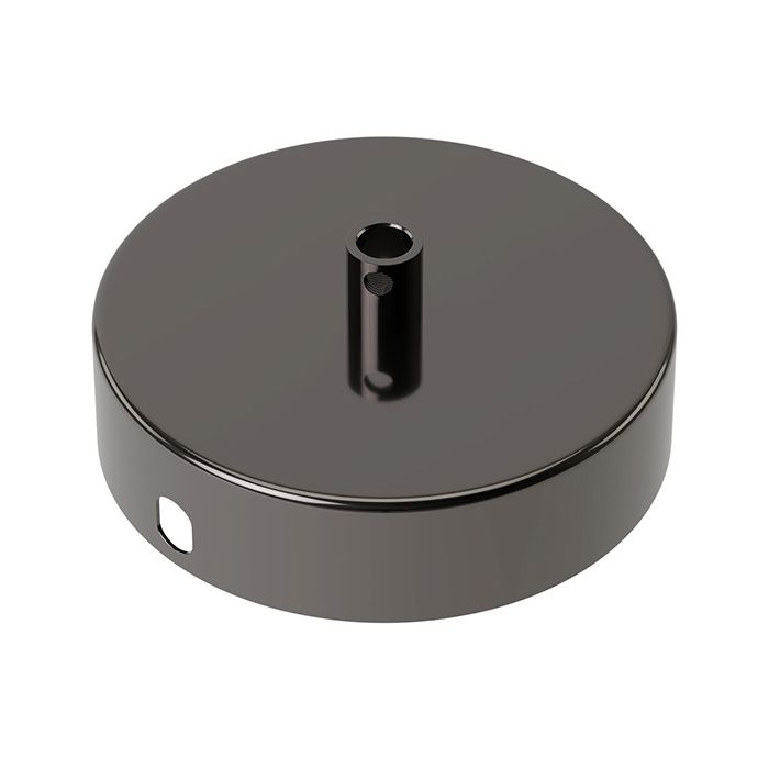 Calex 940024 Metal Ceiling Rose Shiny Pearl Black 100mm 1 hole