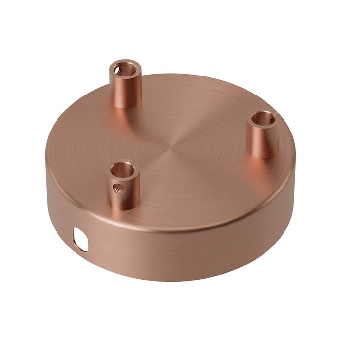 Calex 940048 Metal Ceiling Rose Matt Copper 100mm 3 holes