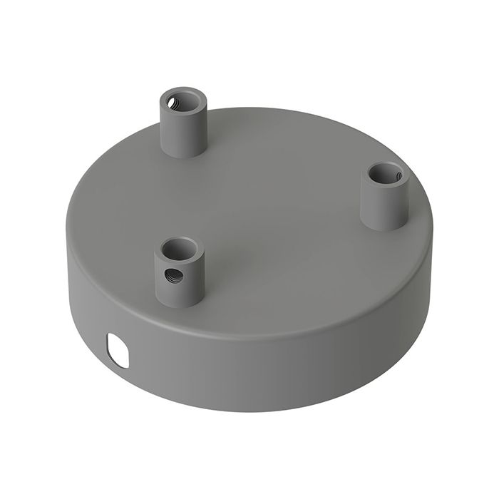 Calex 940056 Metal Ceiling Rose Concrete 100mm 3 holes
