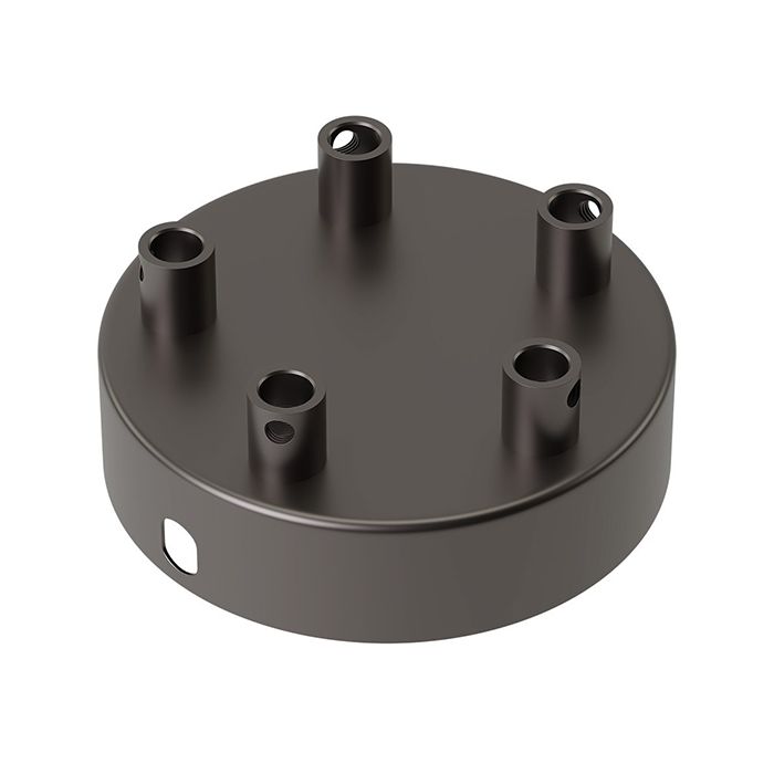 Calex 940074 Metal Ceiling Rose Matt Pearl Black 100mm 5 holes