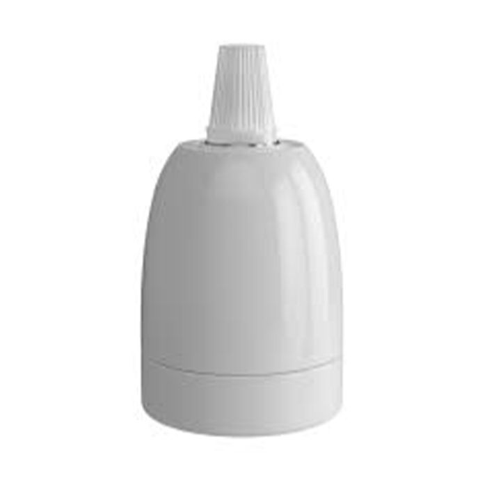 Calex 940392 White Ceramic Pendant Lamp Holder