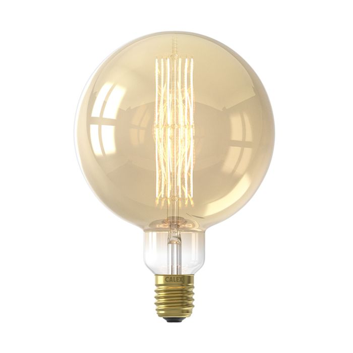Calex Giant Filament Mega Globe Gold LED lamp Dimmable 240V