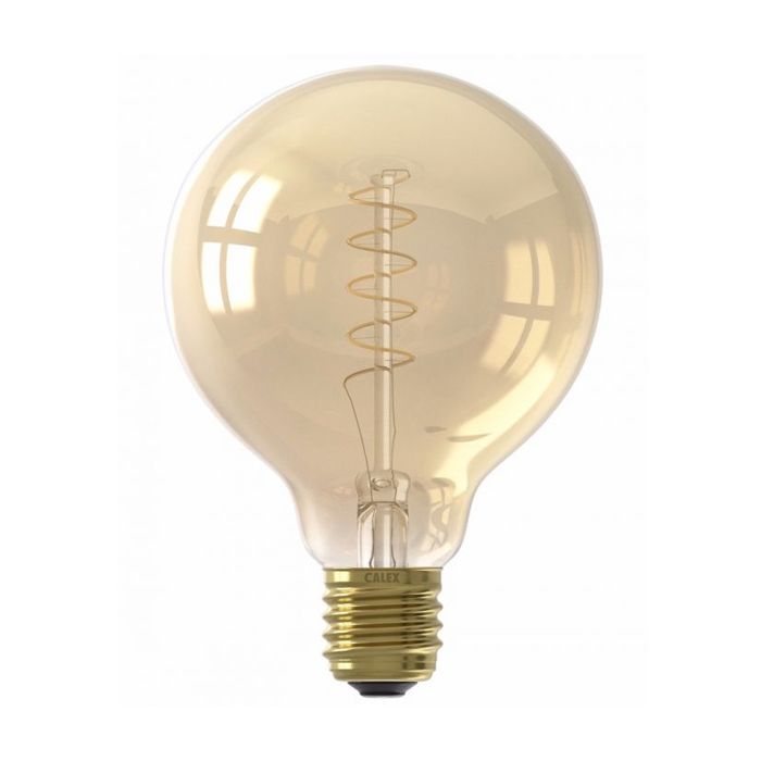 Calex Globe G95 LED lamp 4W 2100K Gold Dimmable