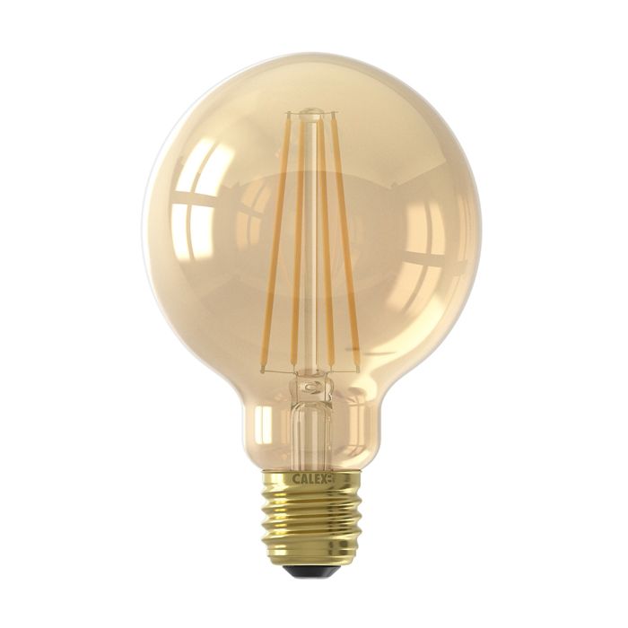 Calex LED Filament Globe Lamp 4W E27 G95 Gold 2100K Dimmable