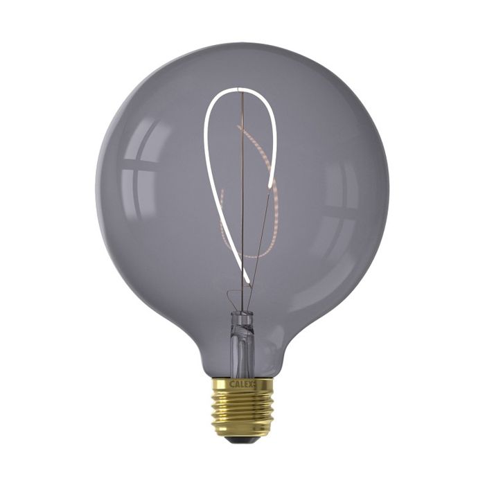 Calex NORA LED Globe G125 240V 4W 130lm E27, Topaz Grey 2200K dimmable