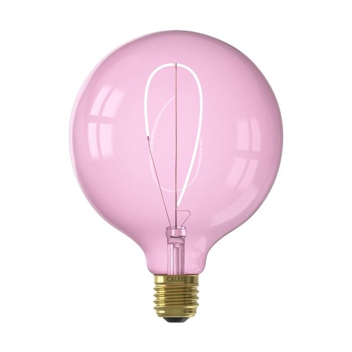 Calex NORA LED Globe G125 240V 4W 150lm E27, Quartz Pink 2000K dimmable