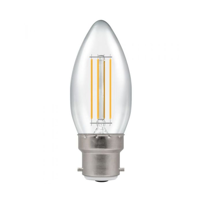 Crompton 7130 LED Candle Filament Clear 5W 2700K BC - B22d