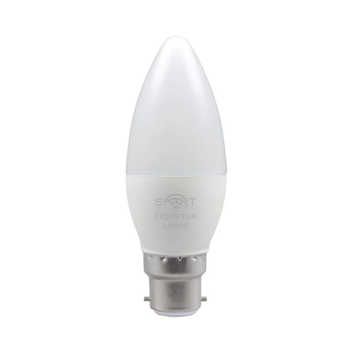 CROMPTON SMART CANDLE LED 8.5W B22 RGB+WARM WHITE 3000K DIM