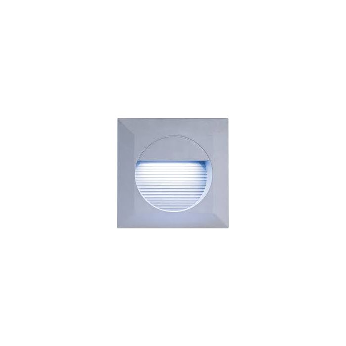 ML Knightsbridge NH016W Grey Aluminium Recessed Square Wall Light 14 White LEDs IP44 1.4W 230V