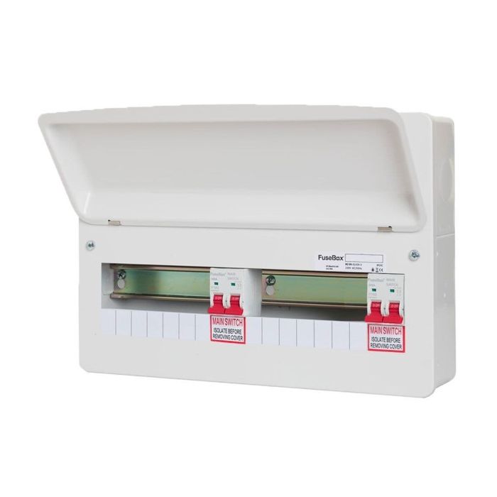 FuseBox 14 Way 2x100A Main Switch Dual Tariff Consumer Unit