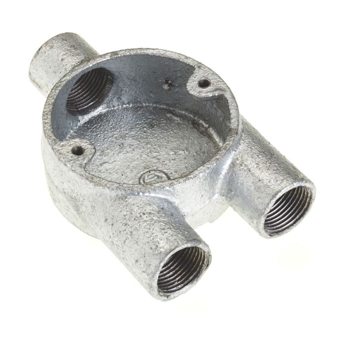 Galvanised Steel Conduit Y Box - 20mm