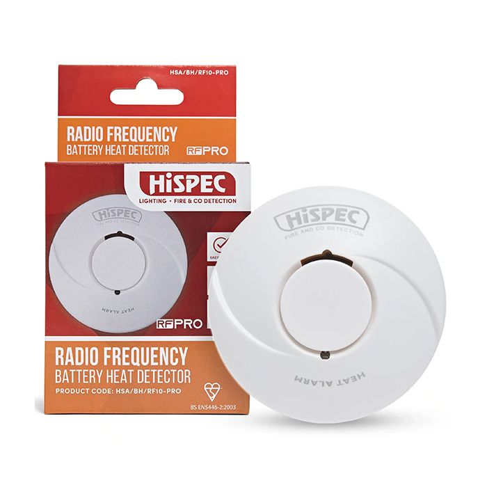 HiSPEC Mains Linkable Heat Detector with 9V Backup Battery