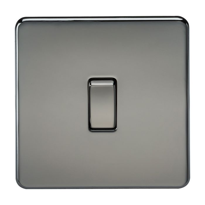 MLA Screwless 10AX 1G 2-Way Switch - Black Nickel