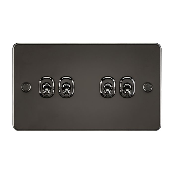 MLA Flat Plate 10AX 3G 2-way toggle switch - gunmetal
